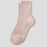 8 seconds Cotton Blend Mid-Length Solid Socks — Beige