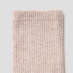 8 seconds Cotton Blend Mid-Length Solid Socks — Beige