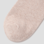 8 seconds Cotton Blend Mid-Length Solid Socks — Beige