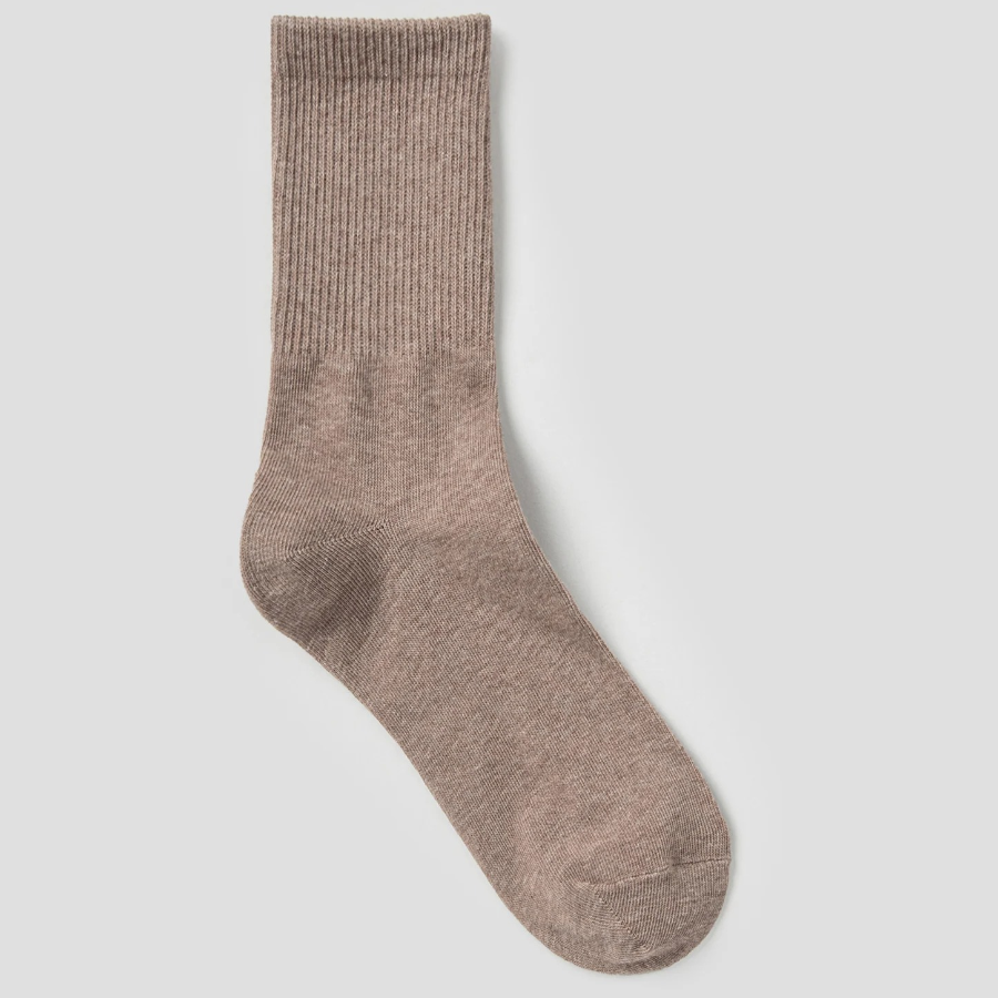 8 seconds Mid-Length Solid Socks — Brown