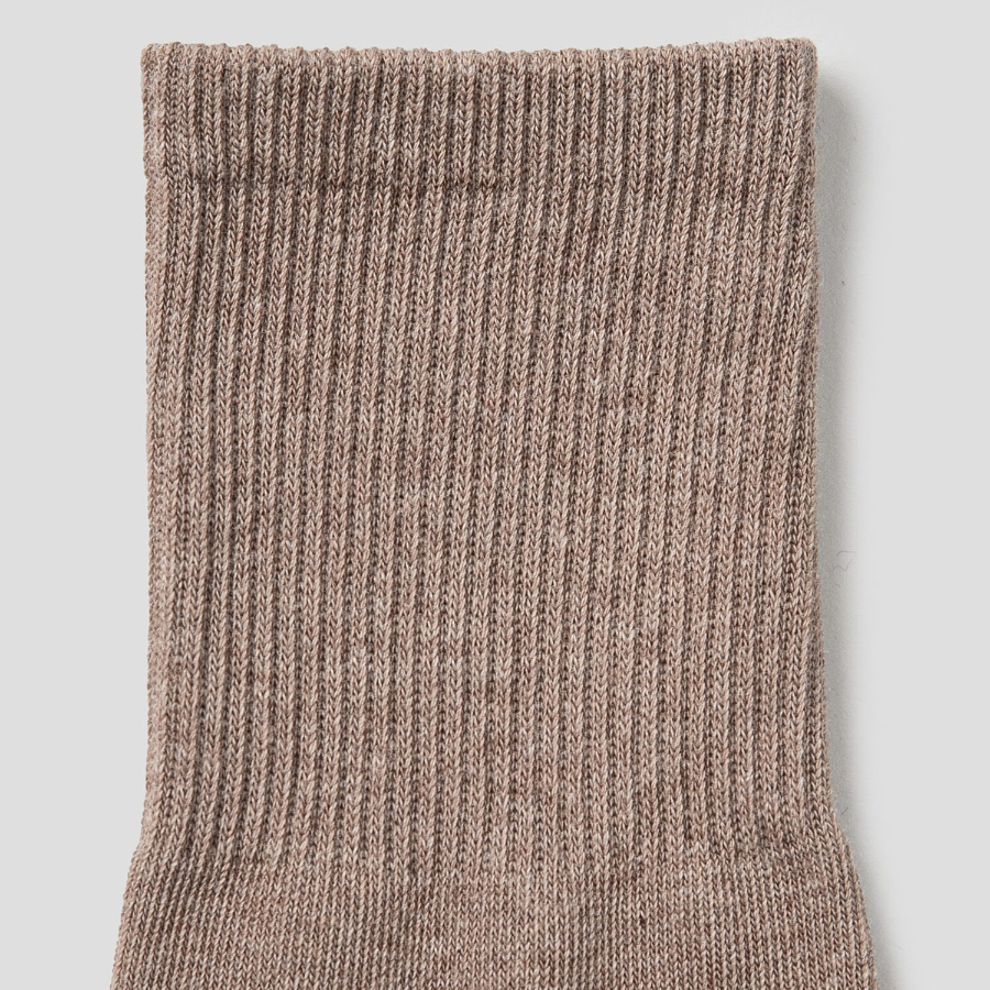 8 seconds Mid-Length Solid Socks — Brown
