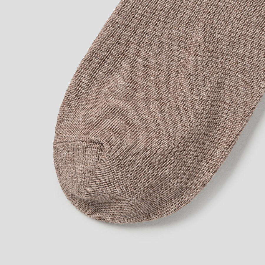 8 seconds Mid-Length Solid Socks — Brown