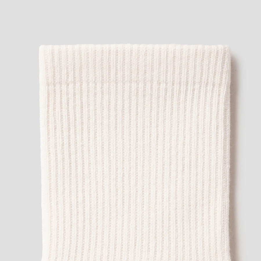8 seconds Cotton Blend Mid-Length Solid Socks — Ivory