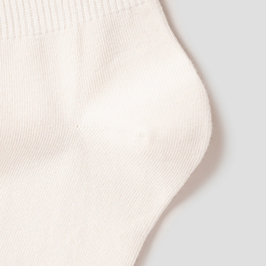 8 seconds Cotton Blend Mid-Length Solid Socks — Ivory
