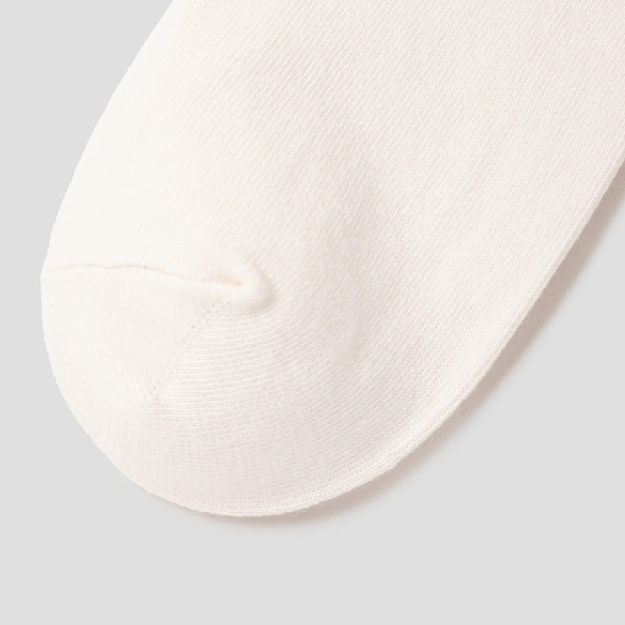 8 seconds Cotton Blend Mid-Length Solid Socks — Ivory