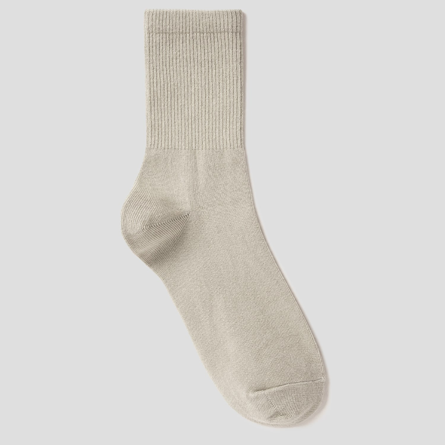 8 seconds Cotton Blend Mid-Length Solid Socks — Khaki