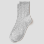8 seconds Cotton Blend Mid-Length Solid Socks — Gray