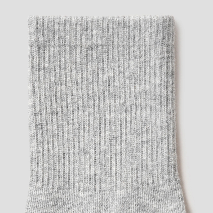 8 seconds Cotton Blend Mid-Length Solid Socks — Gray