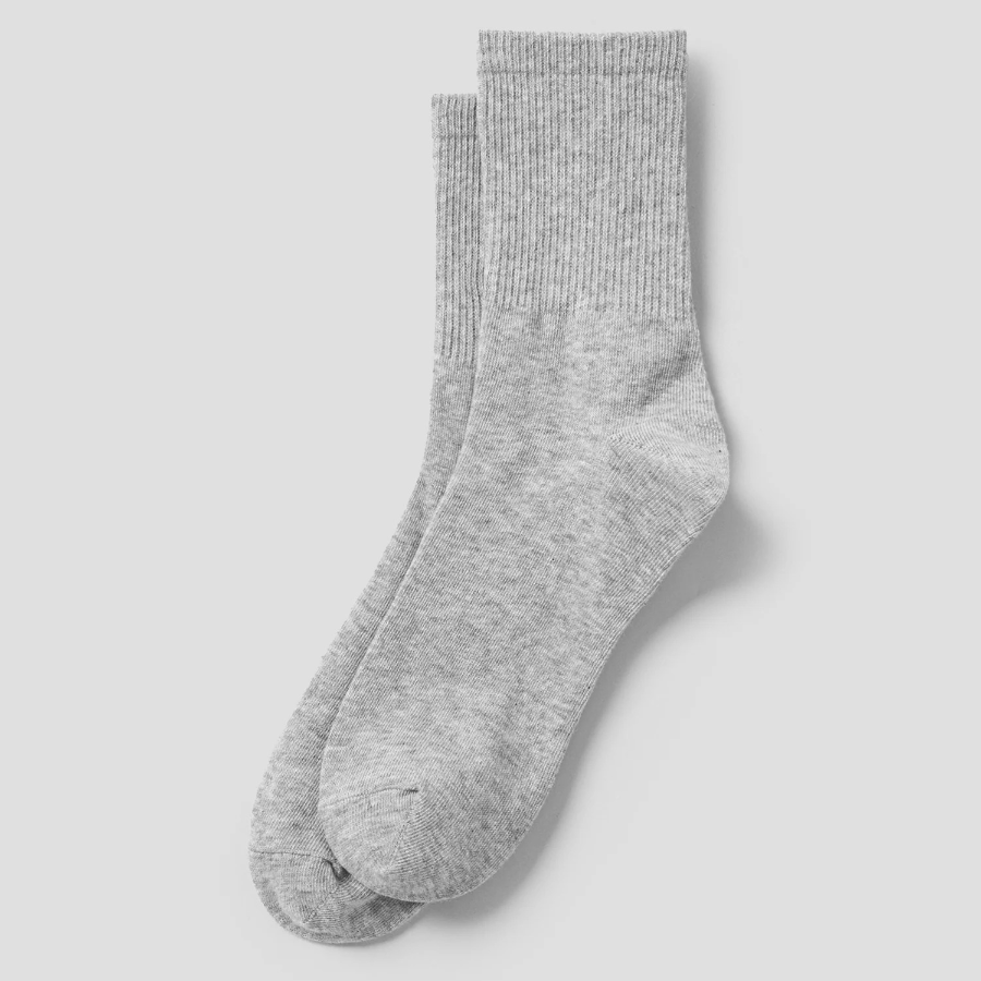 8 seconds Mid-Length Solid Socks — Dark Gray