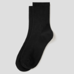 8 seconds Cotton Blend Mid-Length Solid Socks — Black
