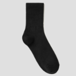 8 seconds Cotton Blend Mid-Length Solid Socks — Black