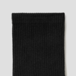 8 seconds Cotton Blend Mid-Length Solid Socks — Black