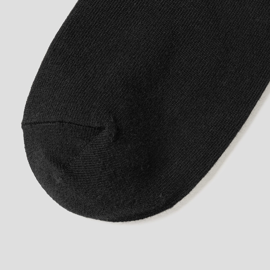 8 seconds Cotton Blend Mid-Length Solid Socks — Black