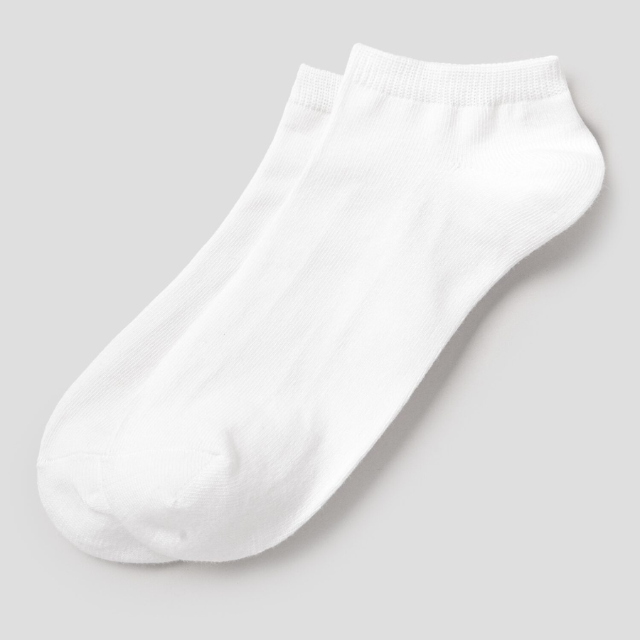 8 seconds Cotton Blend Solid Sneakers Socks 3P — White