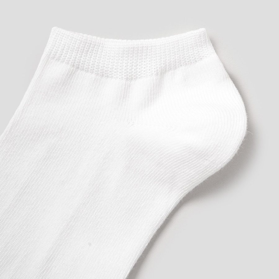 8 seconds Cotton Blend Solid Sneakers Socks 3P — White