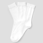 8 seconds Cotton Blend Solid Socks 3P — White