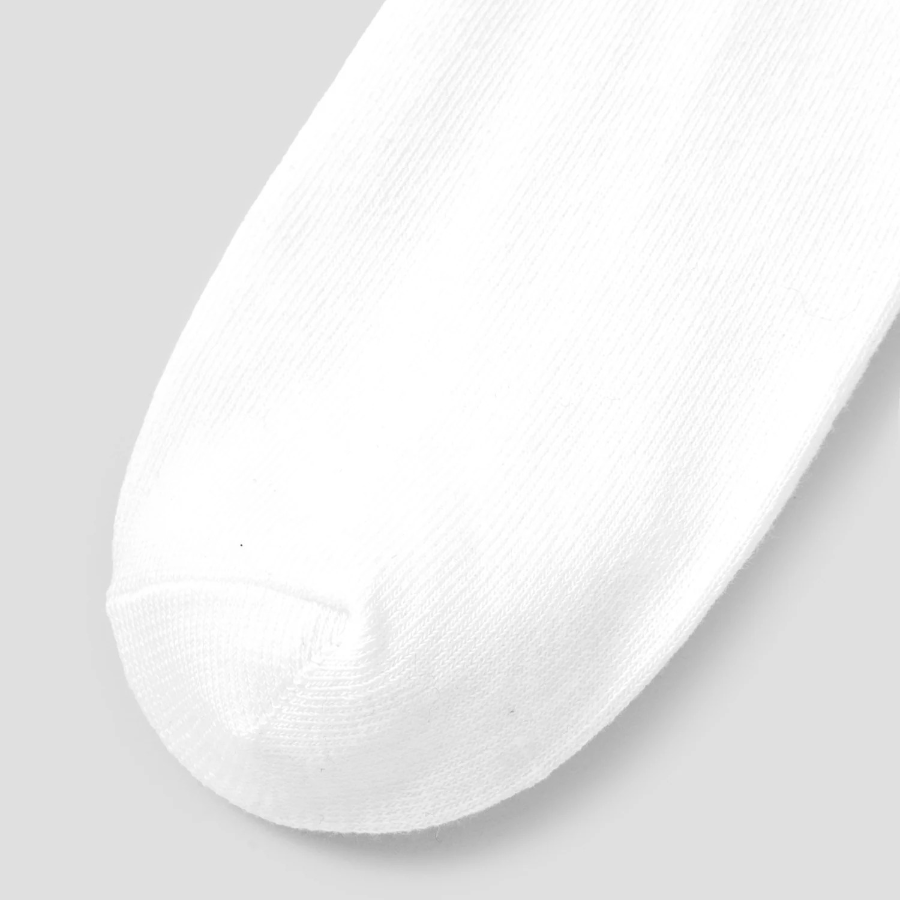 8 seconds Cotton Blend Solid Socks 3P — White