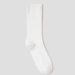 8 seconds Cotton Blend Ribbed Socks — White